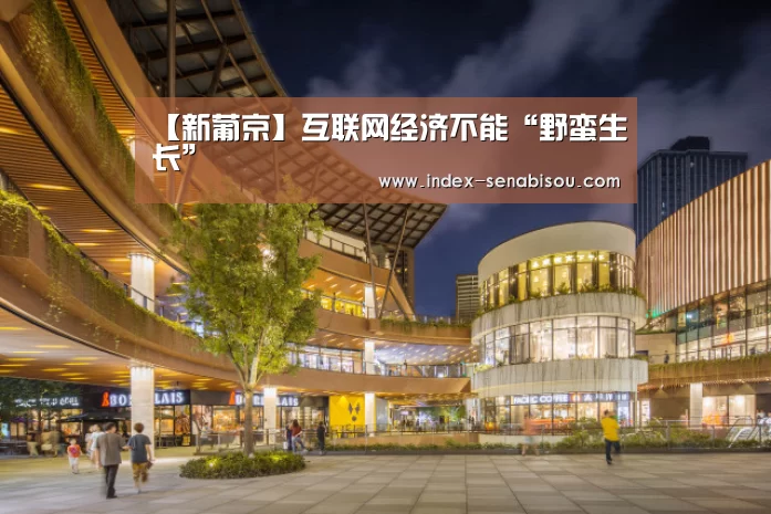 【新葡京】互联网经济不能“野蛮生长”(图2) 新葡京