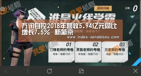万讯自控2018年营收5.94亿元同比增长7.5%-新葡京(图2) 新葡京